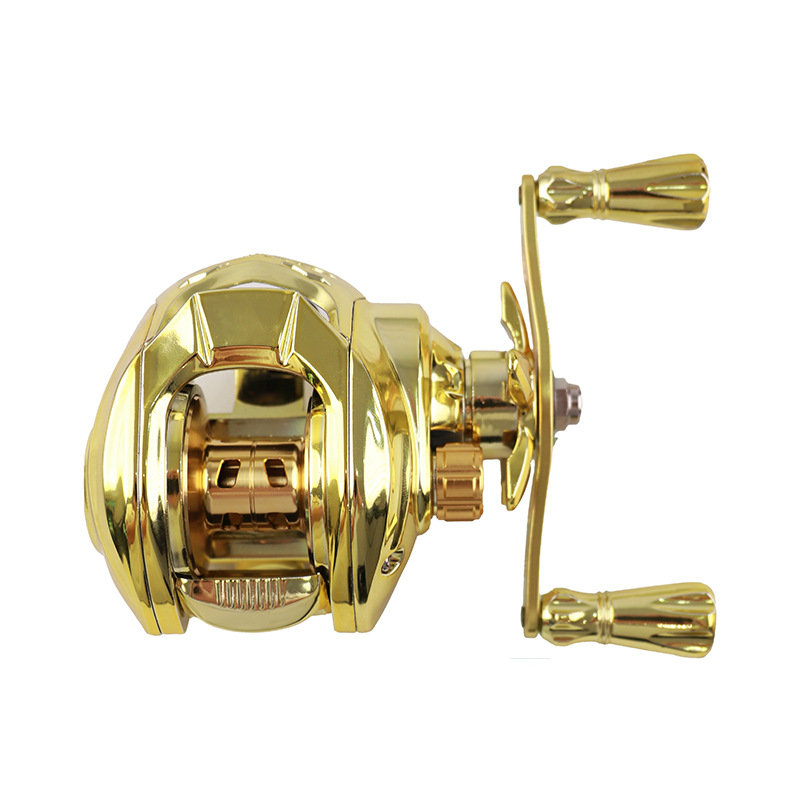Ice Fishing Line - Mulinello da Pesca in Metallo Dorato